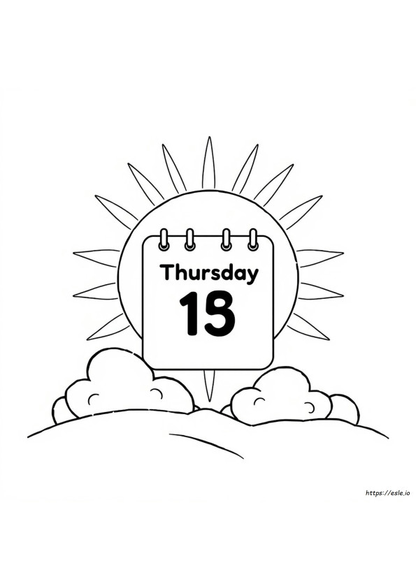 Thursday Coloring Page