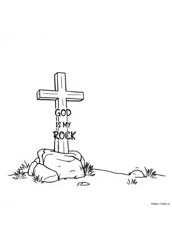 God Is My Rock Coloring Page