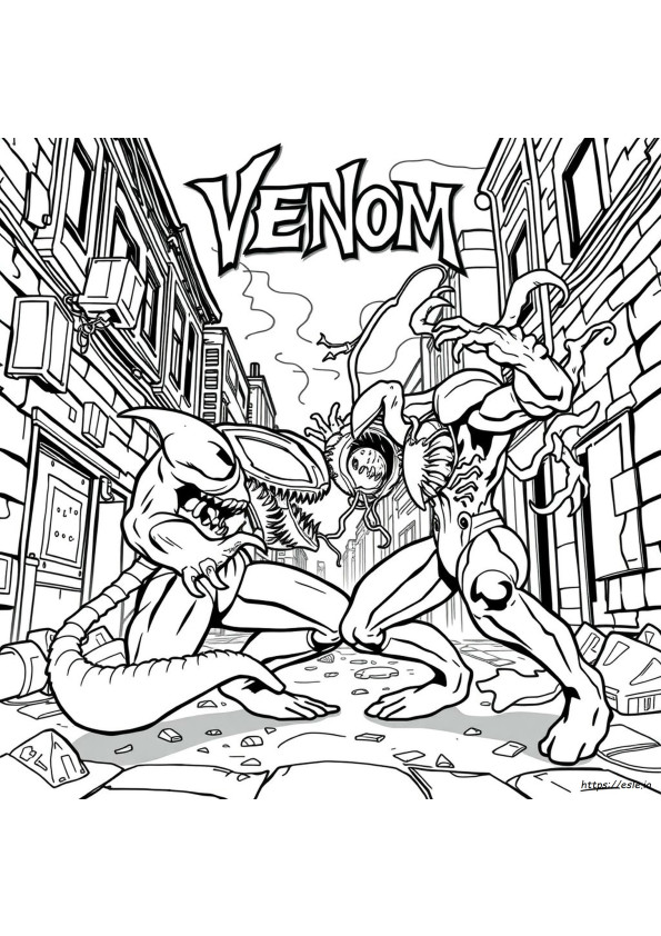 Desene De Colorat Venom Vs Carnage