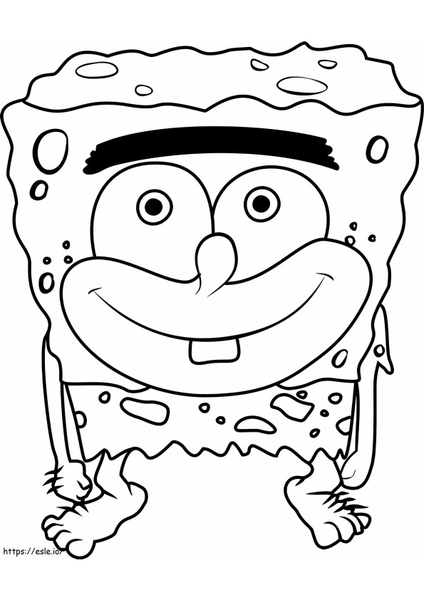 Spongegar Hymyilevä värityskuva