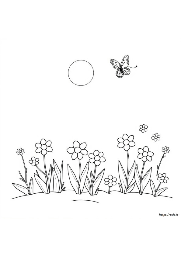 Coloriage Saison Printemps