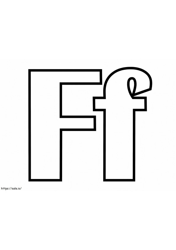 Letter F coloring page