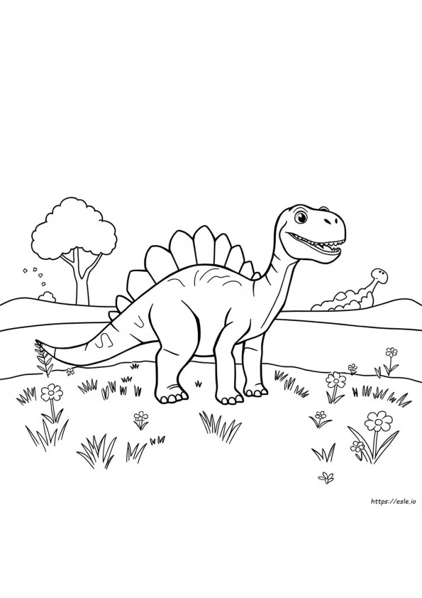 Simple Dinosaur Coloring Pages