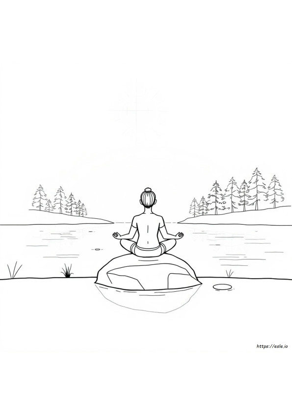 Desenhos Para Colorir De Meditação