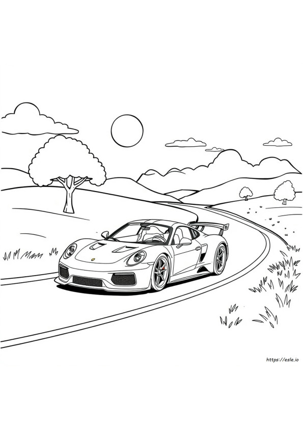 スポーツカー ぬりえ 無料