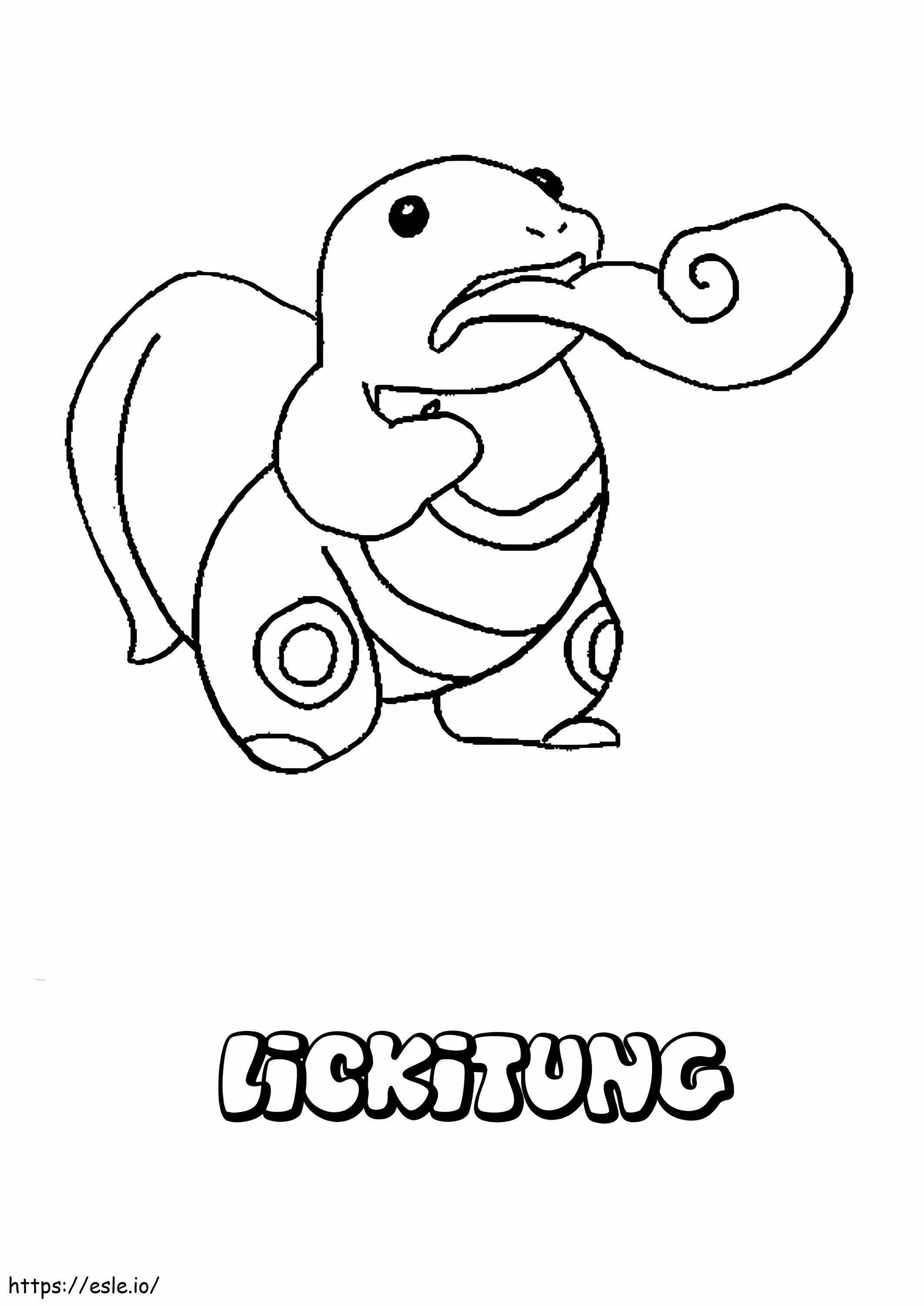 Lickitung Pokemon Gen 1 coloring page