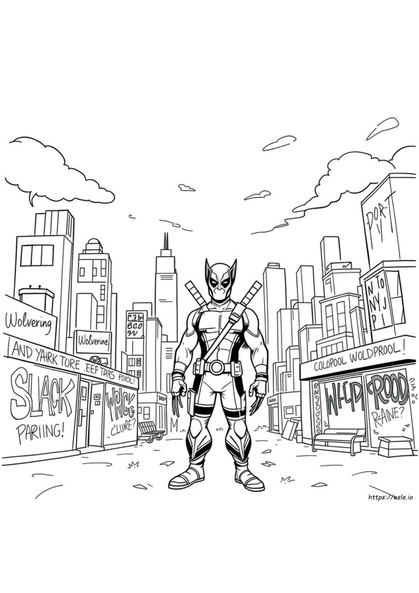 Wolverine En Deadpool Kleurplaten