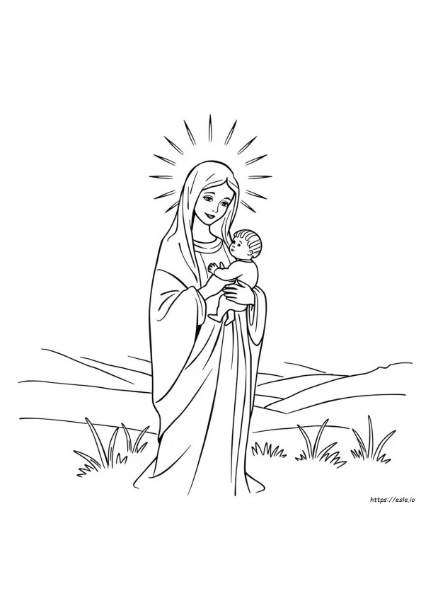 Coloring Pages Of Mary Mother Of God