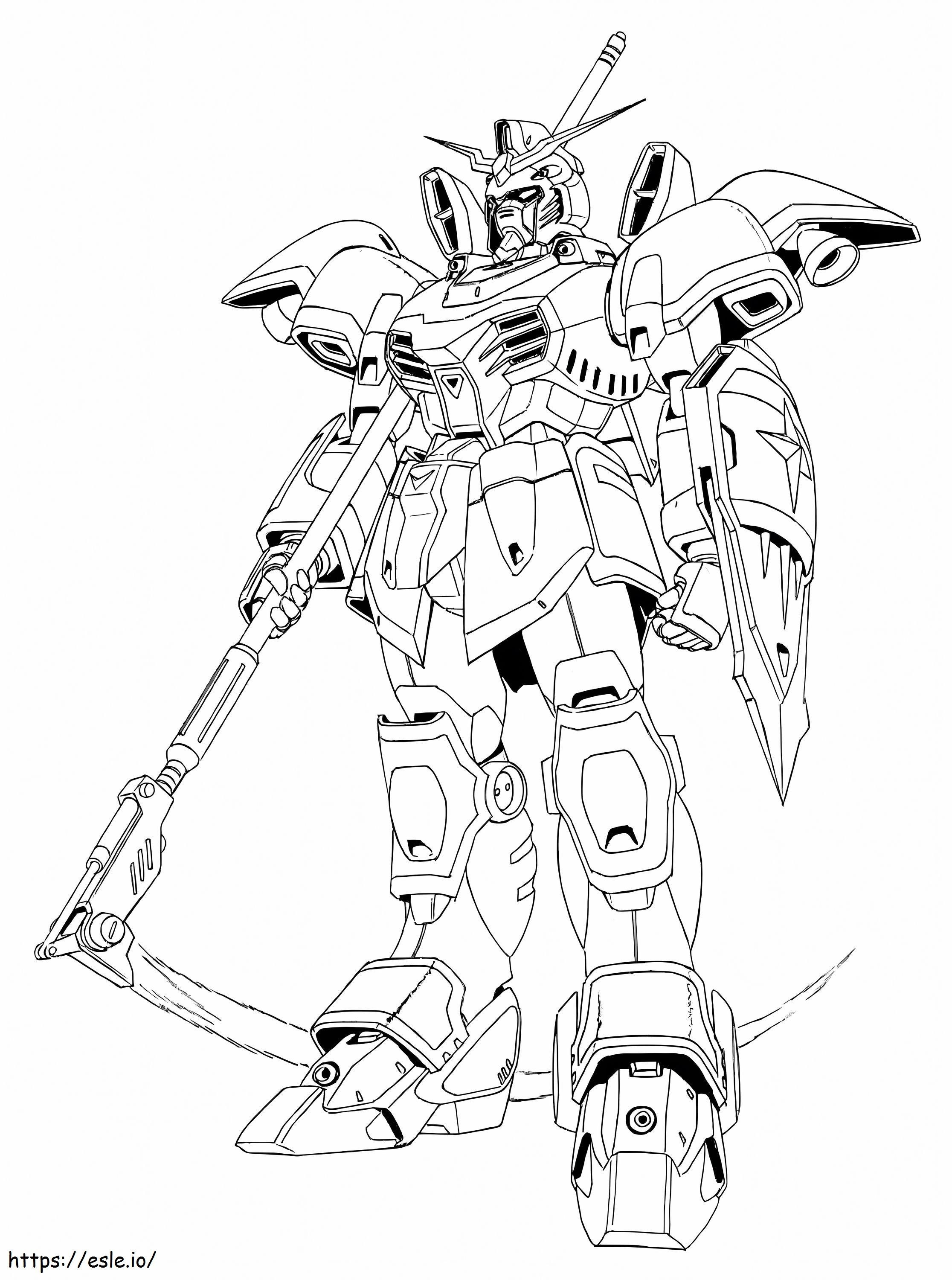 Coloriage Génial Gundam à imprimer dessin