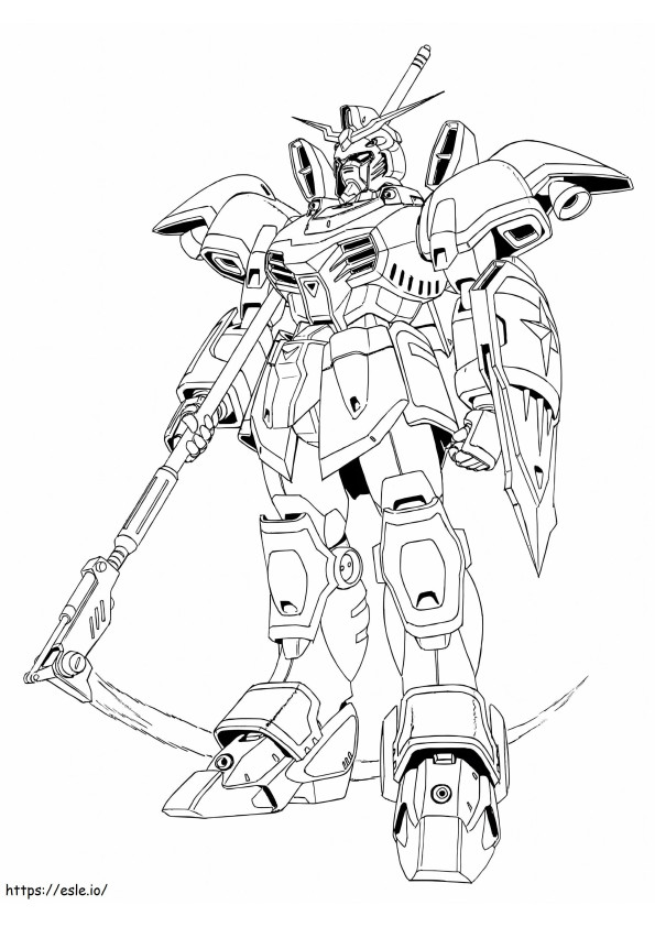 Awesome Gundam coloring page