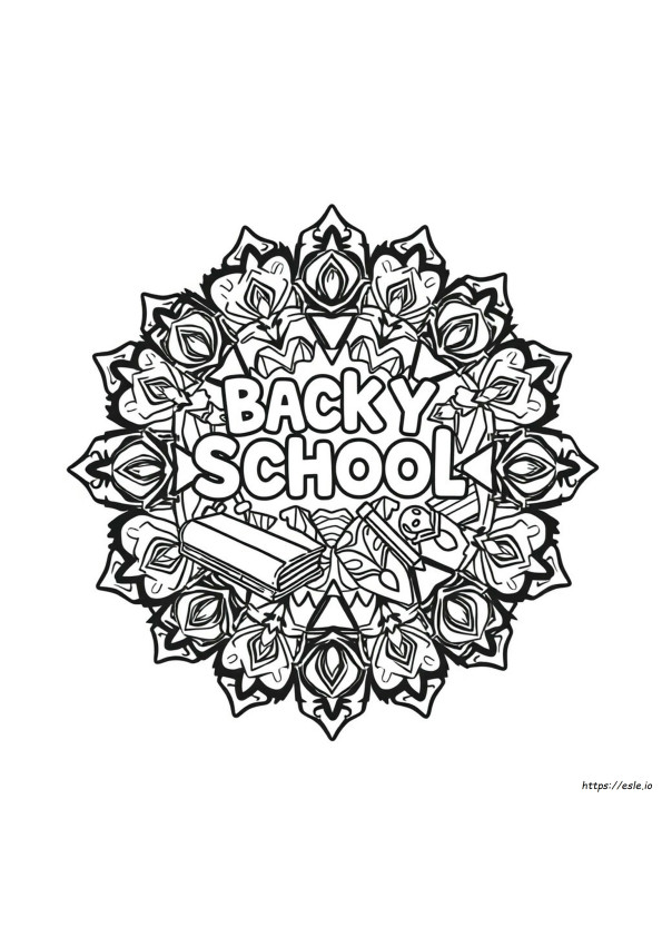 Coloriage Mandala Retour À L'école