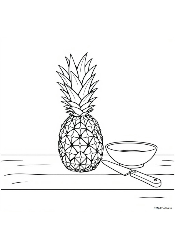 Dibujo De Piña Para Colorear