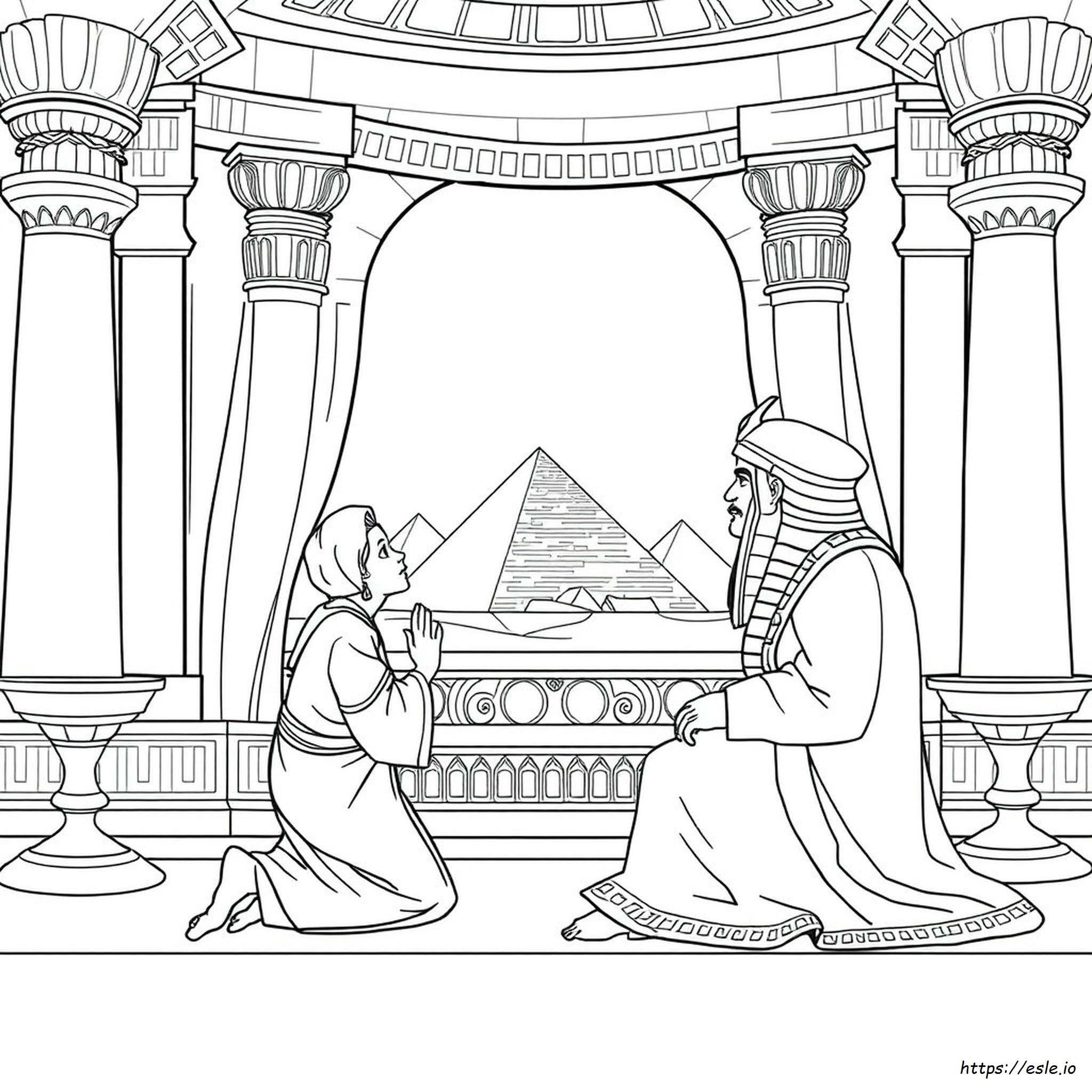 Joseph And Pharaoh Coloring Page