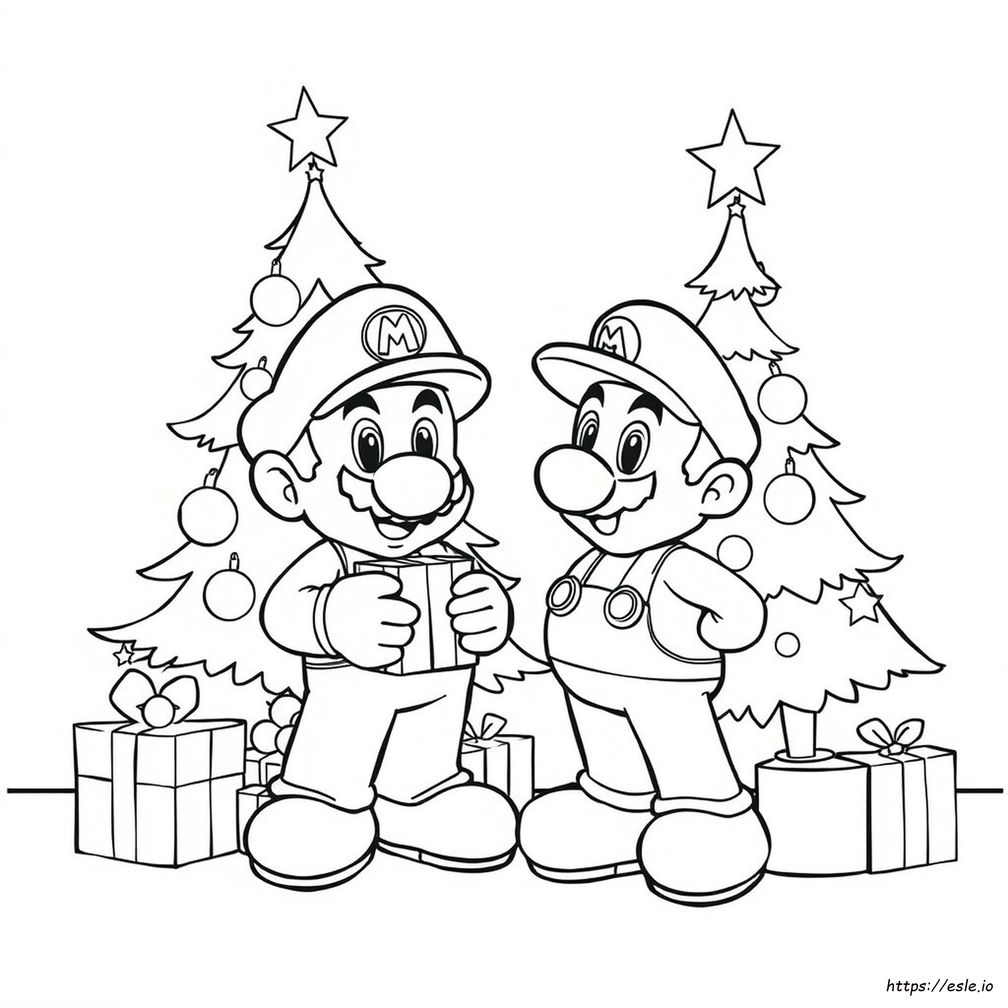 Kolorowanki Do Druku Super Mario Boże Narodzenie