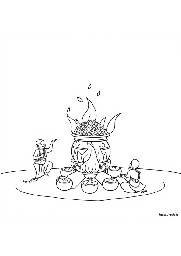 Pongal Rysunek I Kolorowanie