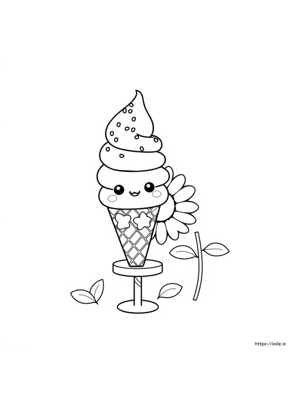 Desenhos Para Colorir De Sorvete Kawaii Para Colorir
