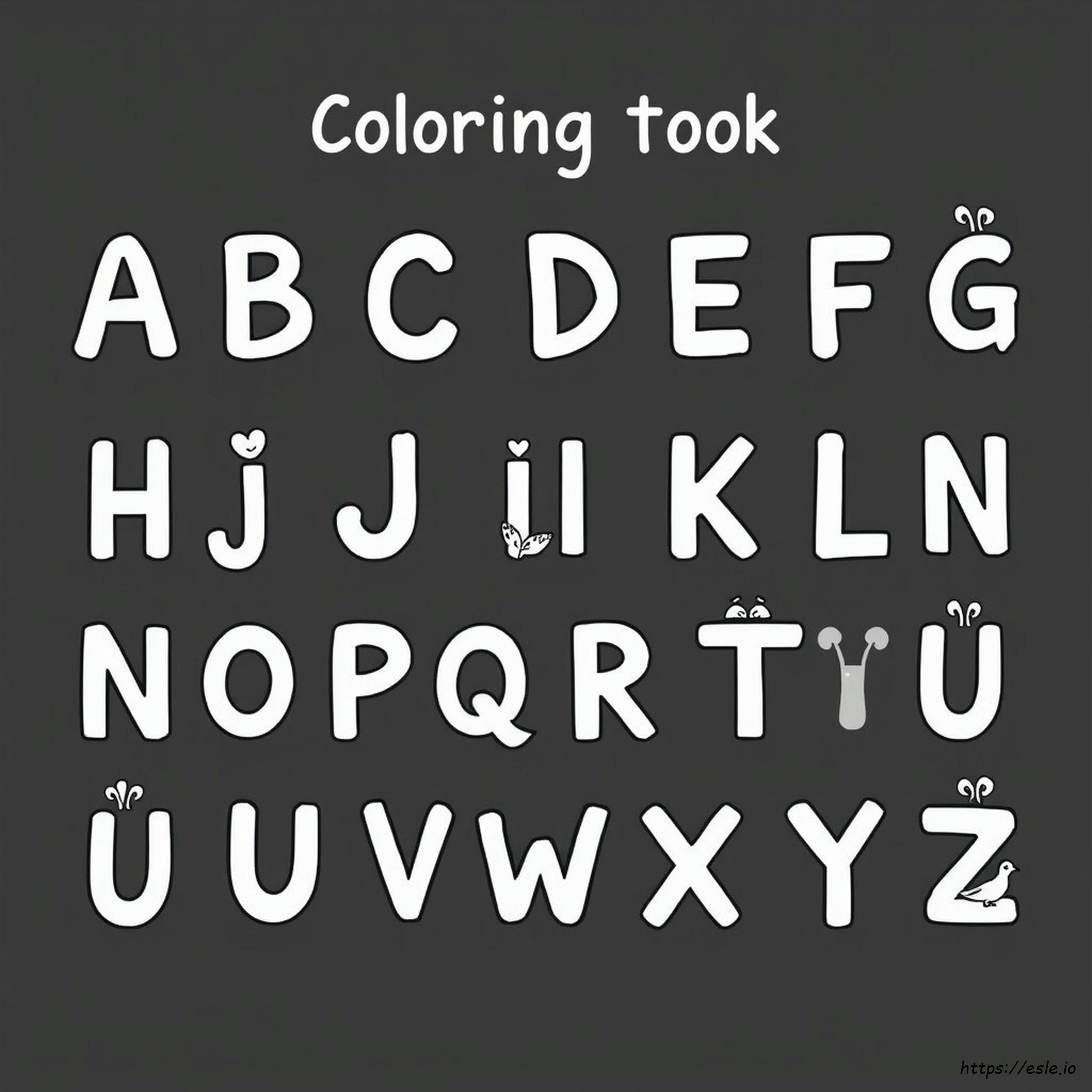 Alphabet Buchstaben Ausmalbilder
