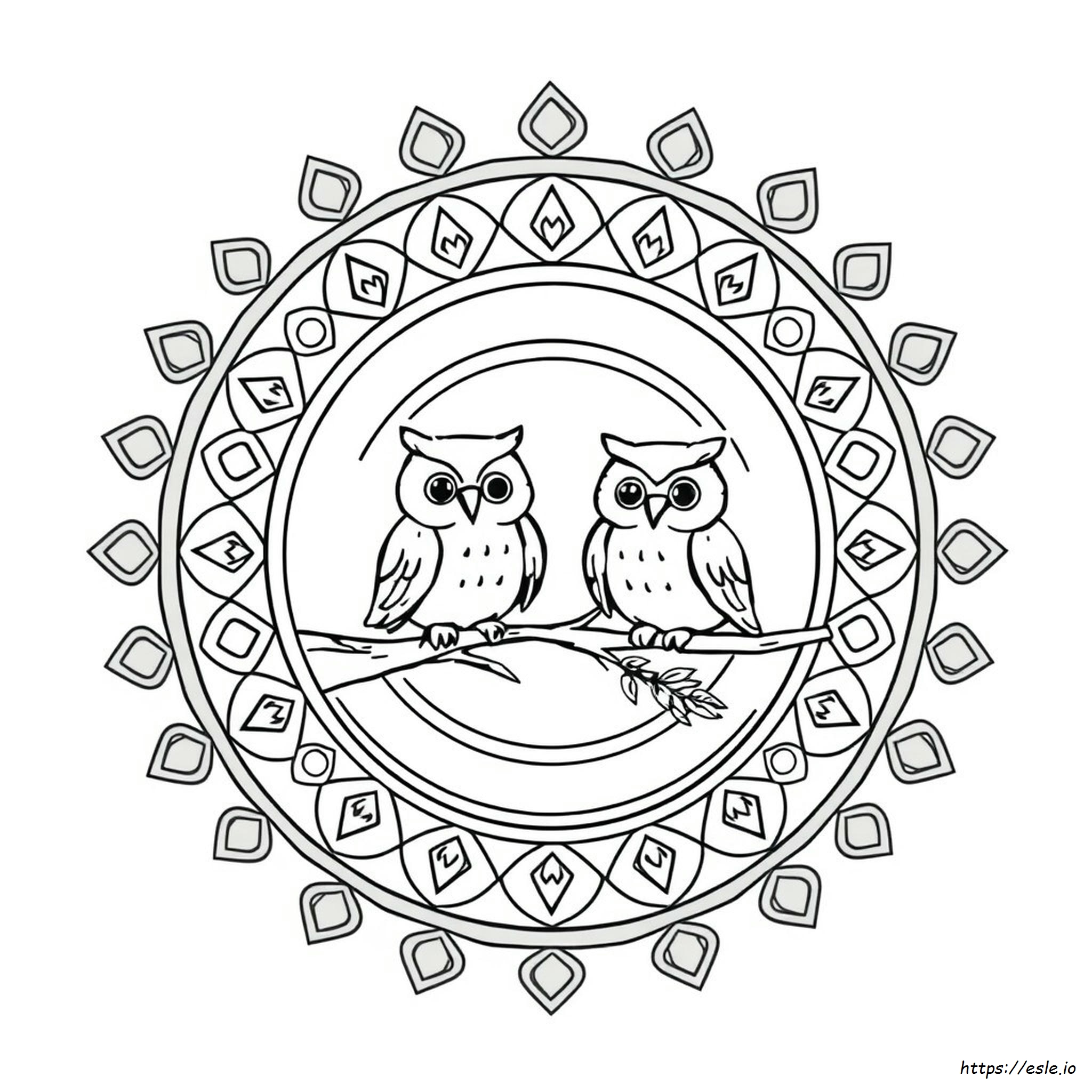 Eule Mandala Ausmalbilder