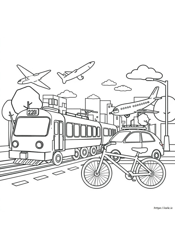 Transportation Coloring Pages