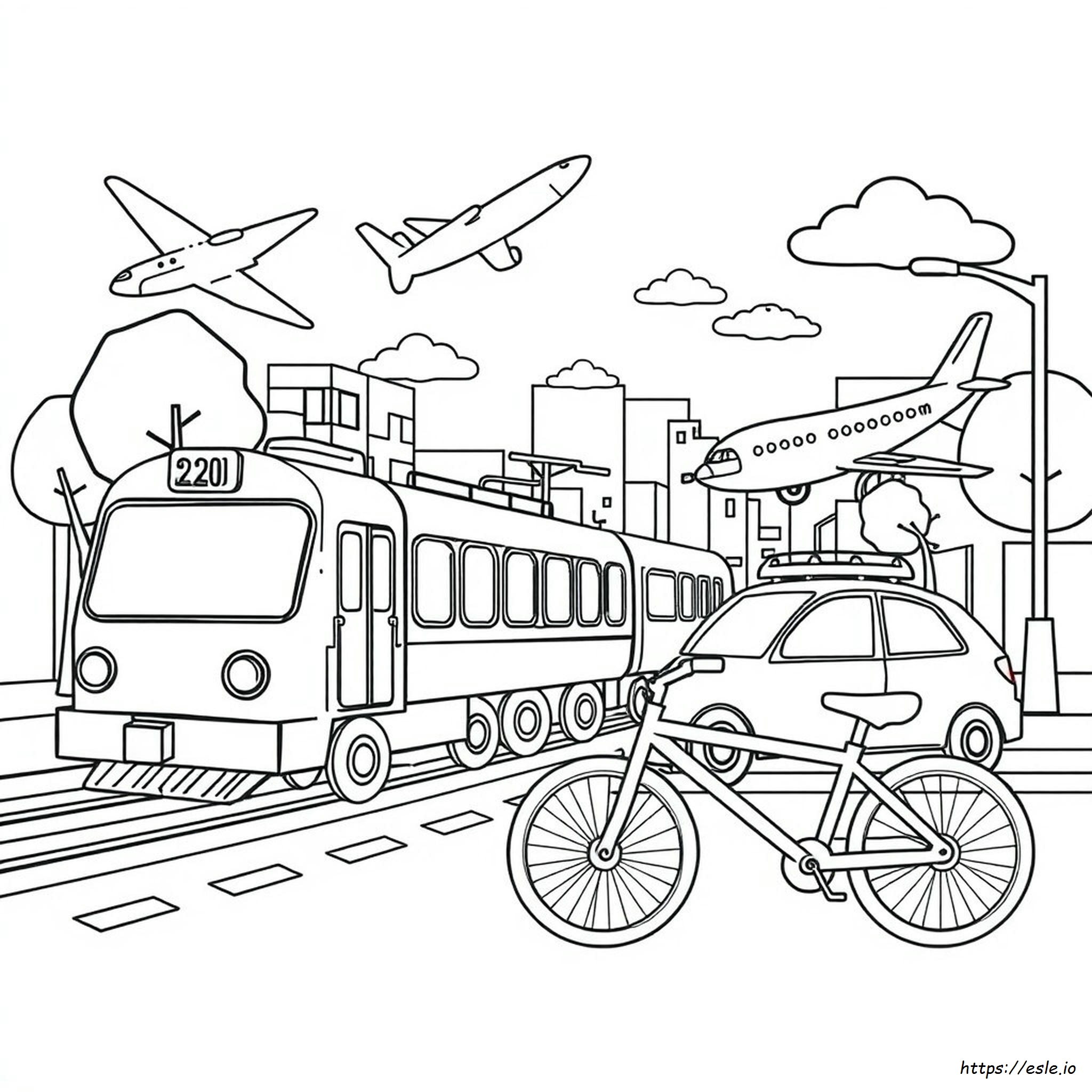 Transport Ausmalbilder