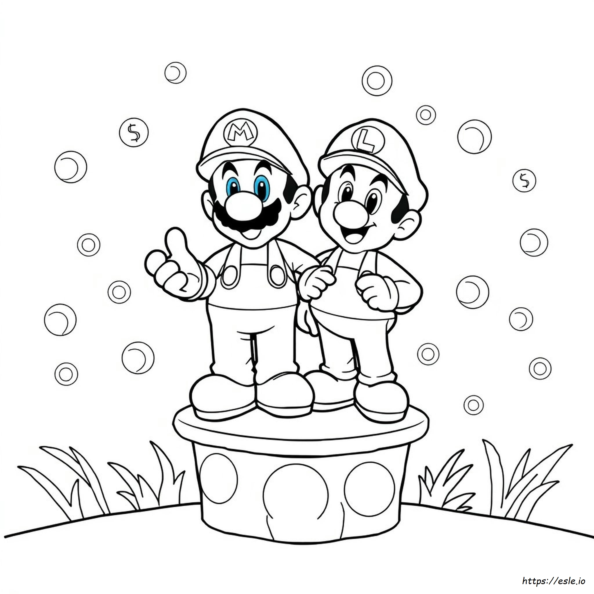 Kolorowanka Mario I Luigi