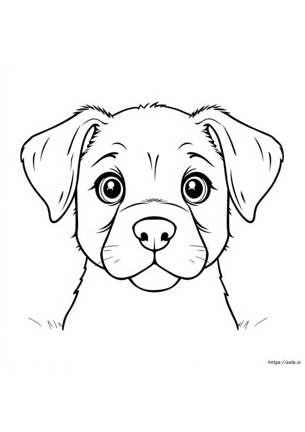 Puppy Face Coloring Page