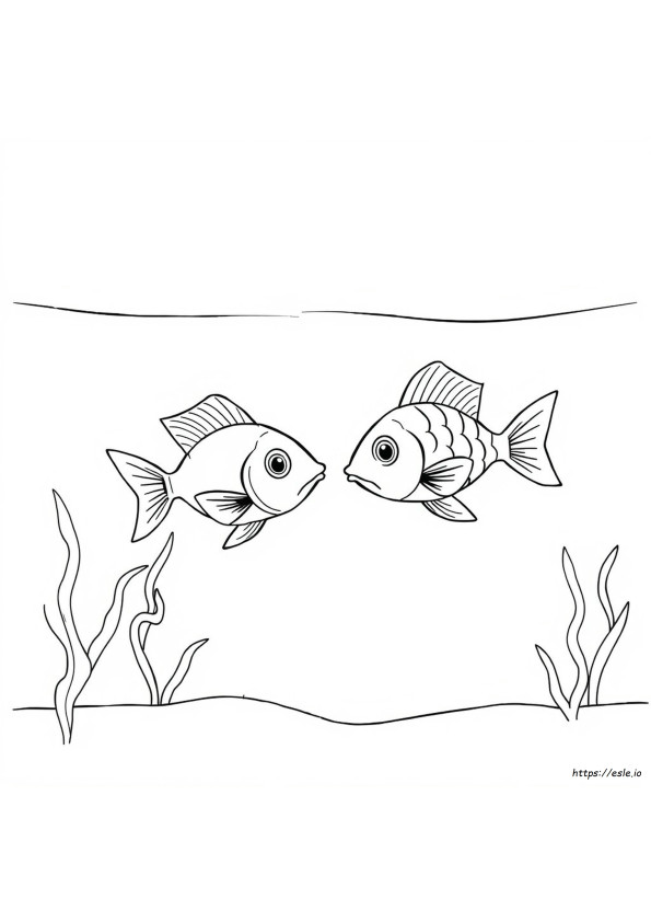 One Fish Two Fish Red Fish Blue Fish Coloring Page