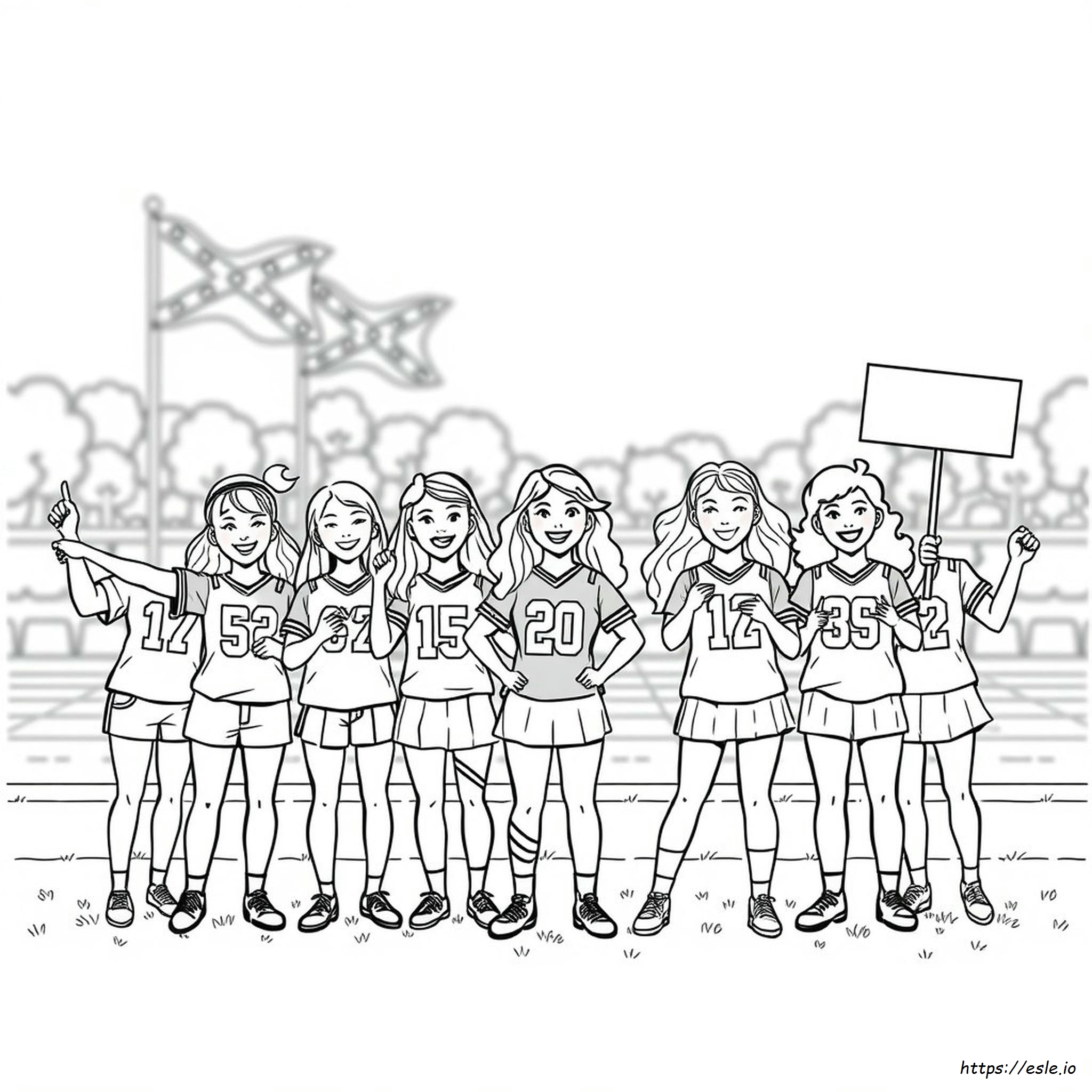 Kostenlose Druckbare Cheerleading Ausmalbilder