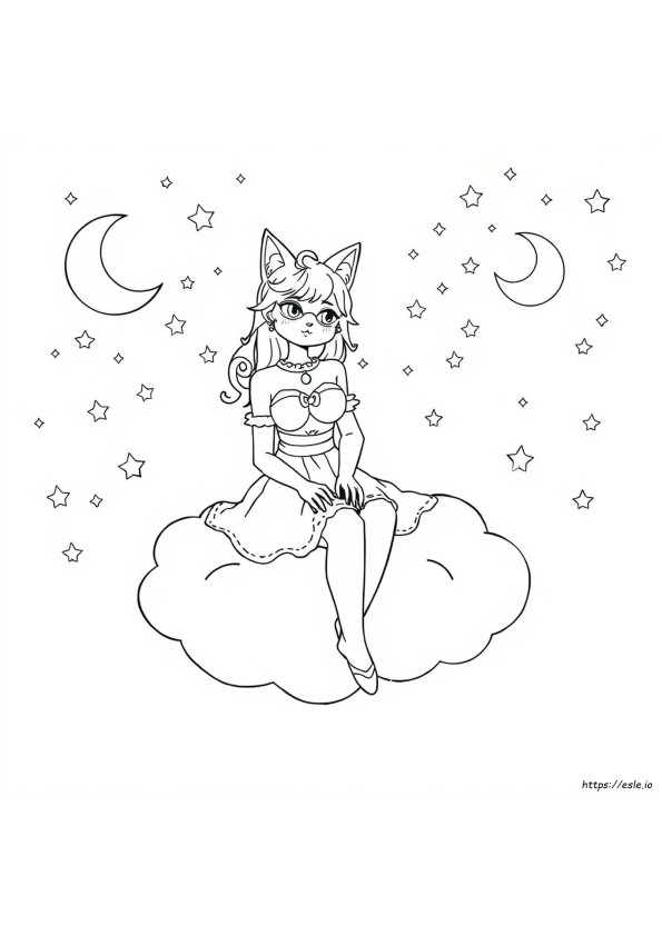 Gatúbela Para Colorear
