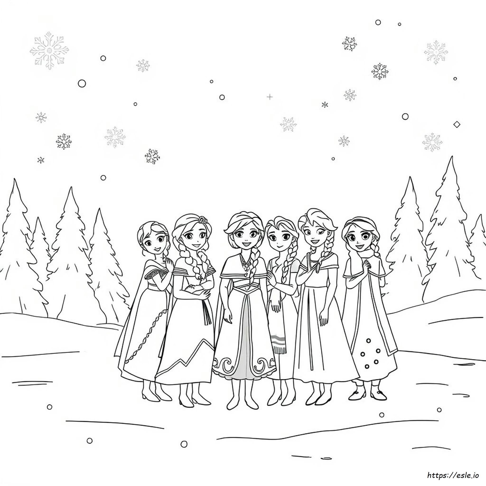Frozen Ausmalbilder Alle Charaktere