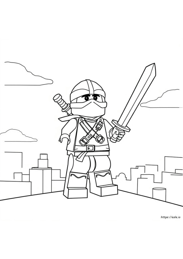 Blue Ninjago Jay Coloring Pages