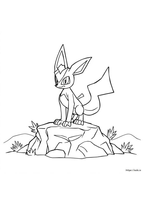 Lucario Pokemon-Karte Ausmalbild