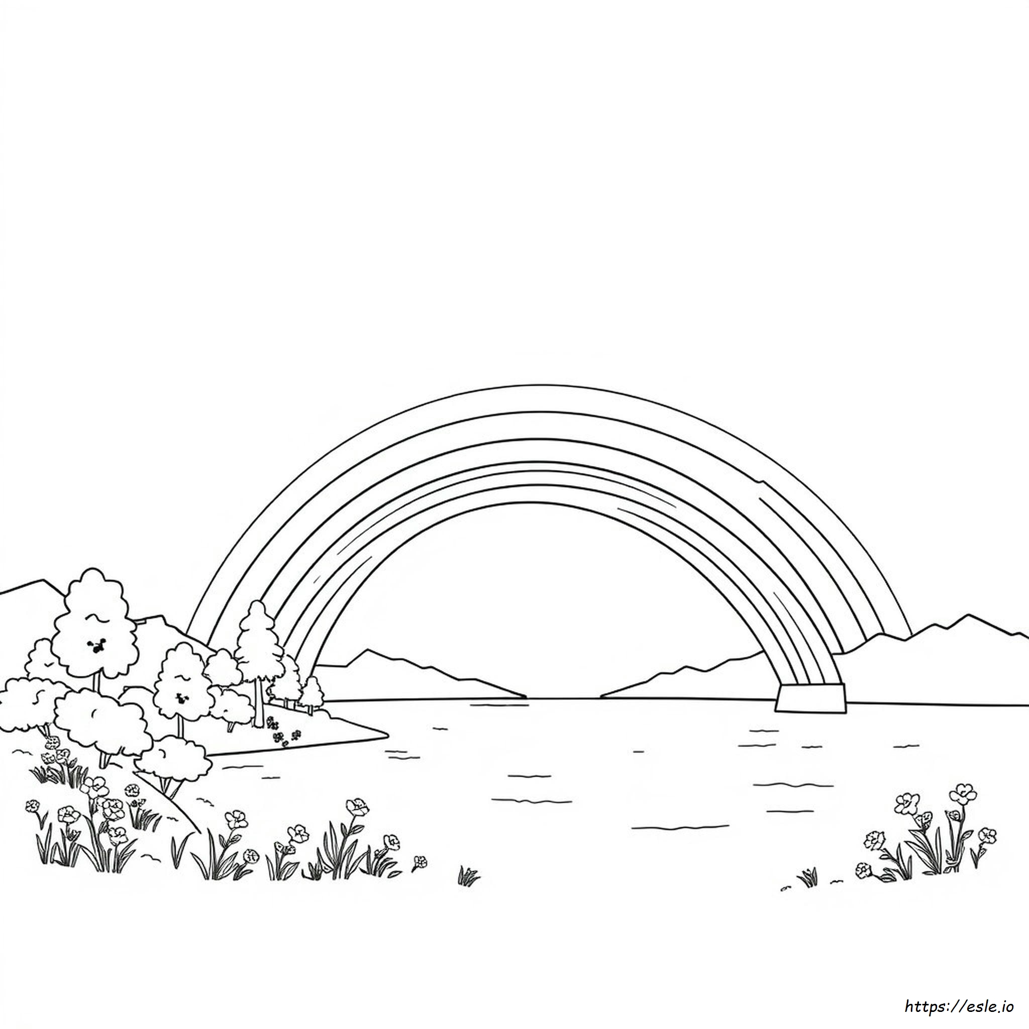 Rainbow Bridge Coloring Page