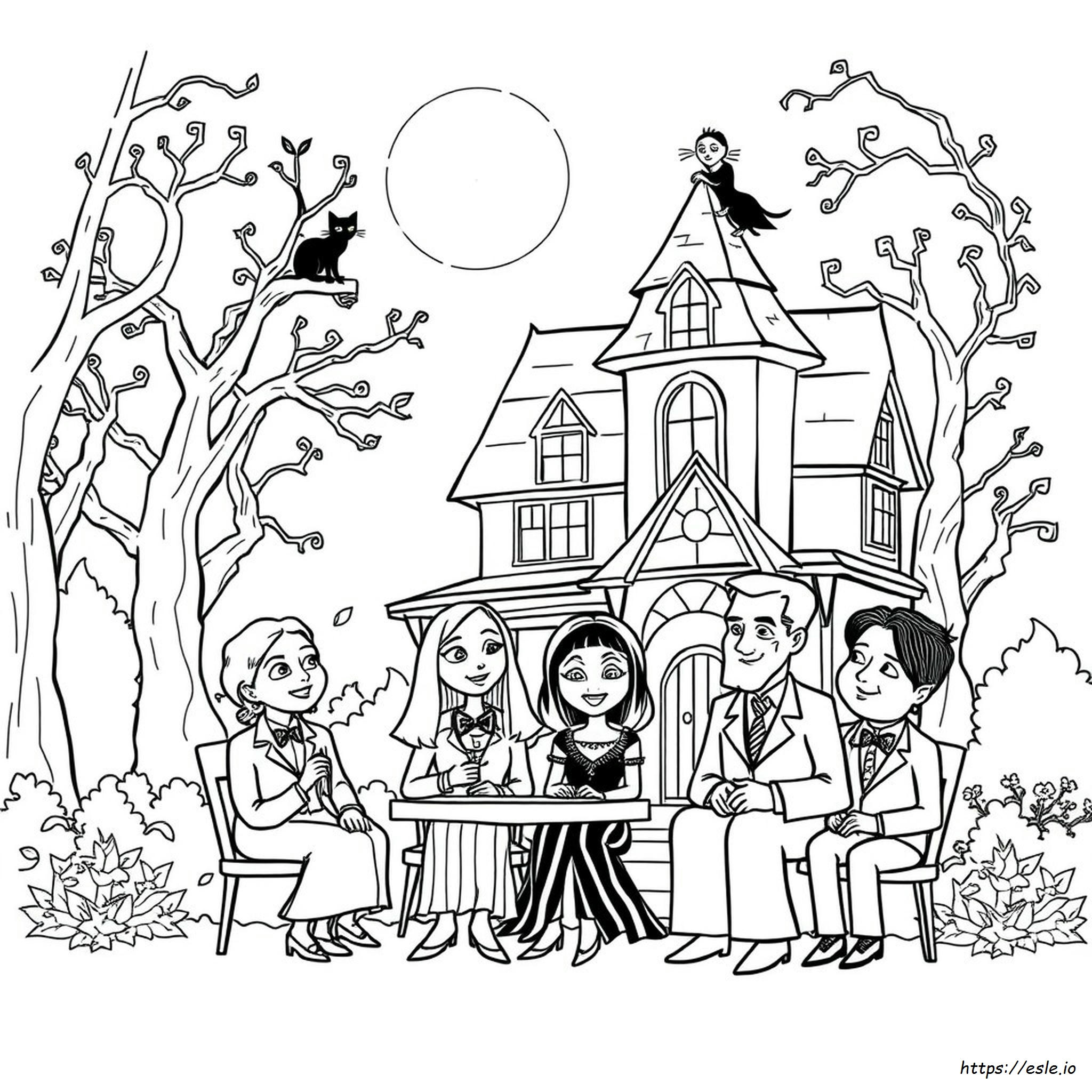 Páginas Para Colorear De Miércoles Addams