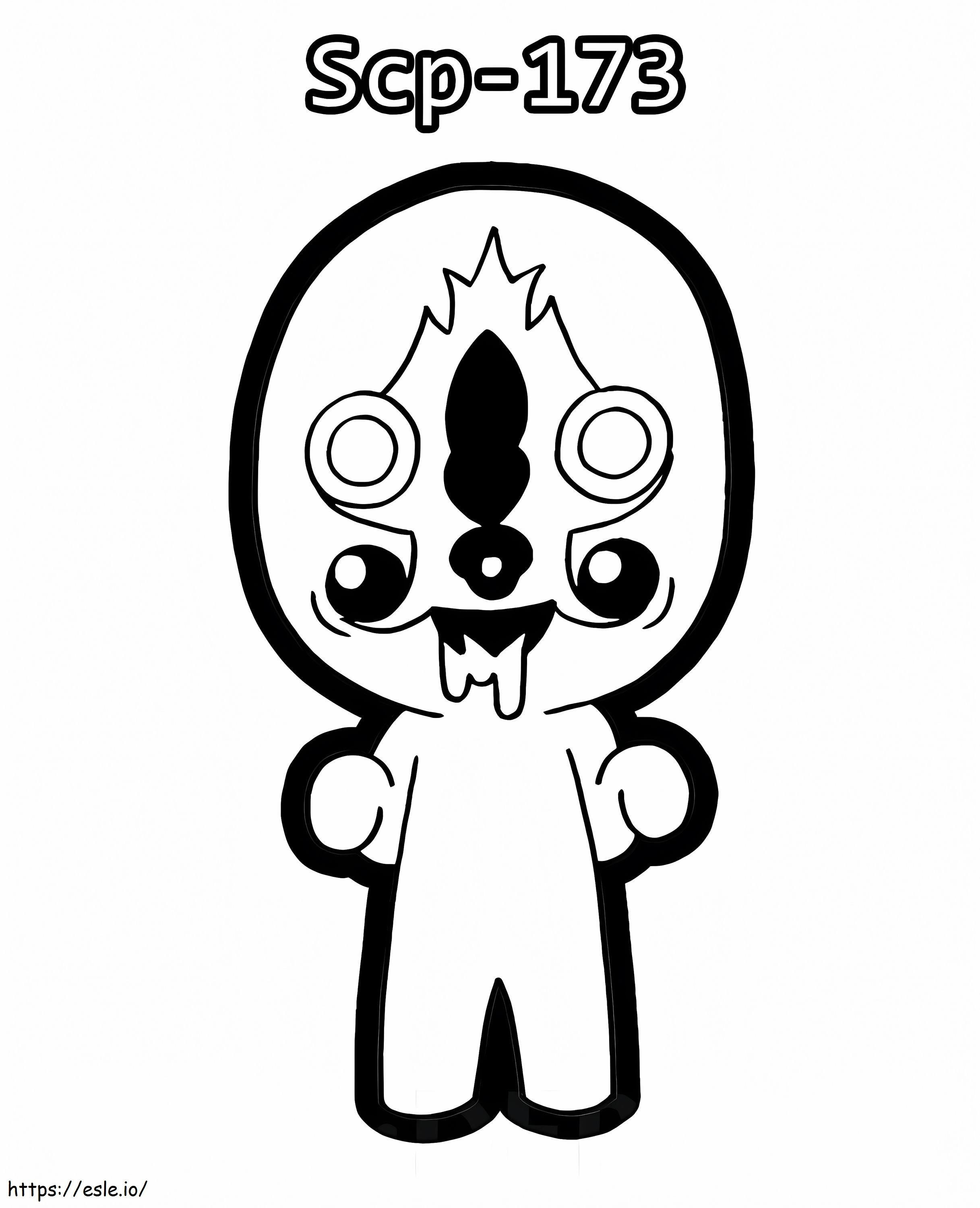 Monster SCP 173 coloring page