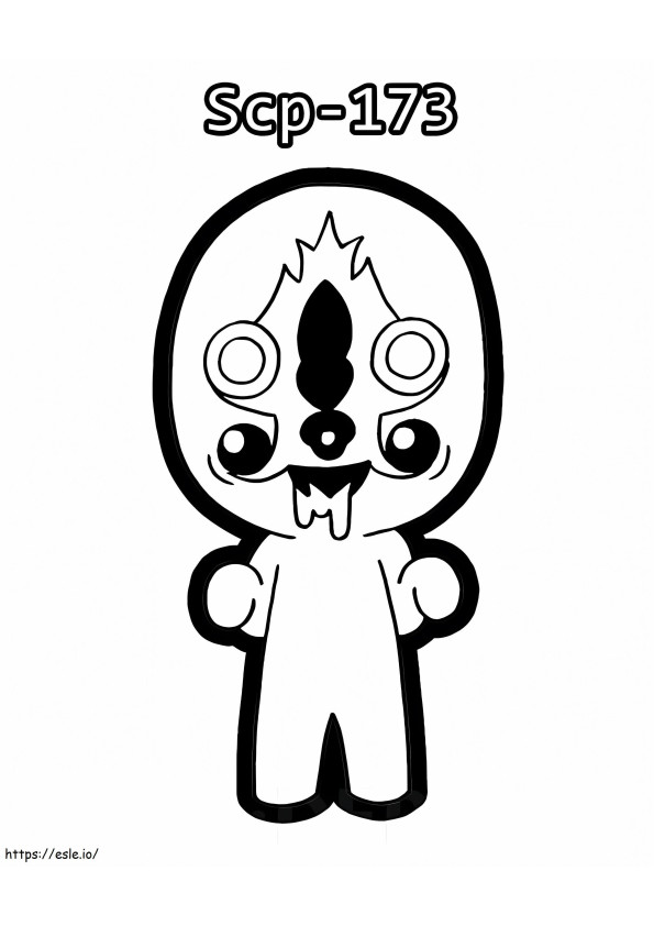 Monster SCP 173 coloring page