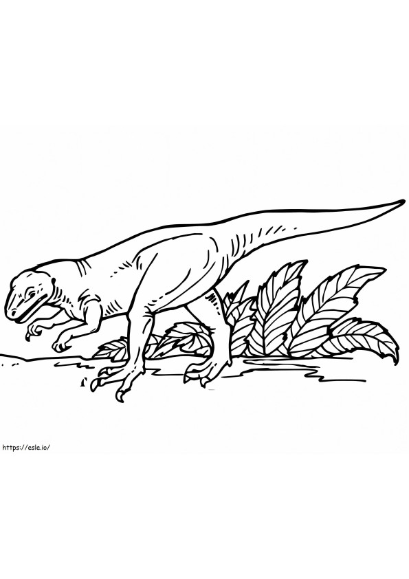 Allosaurus afdrukbare kleurplaat