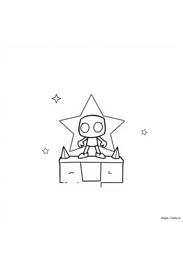 Facce Delle Difficoltà Di Geometry Dash Da Colorare