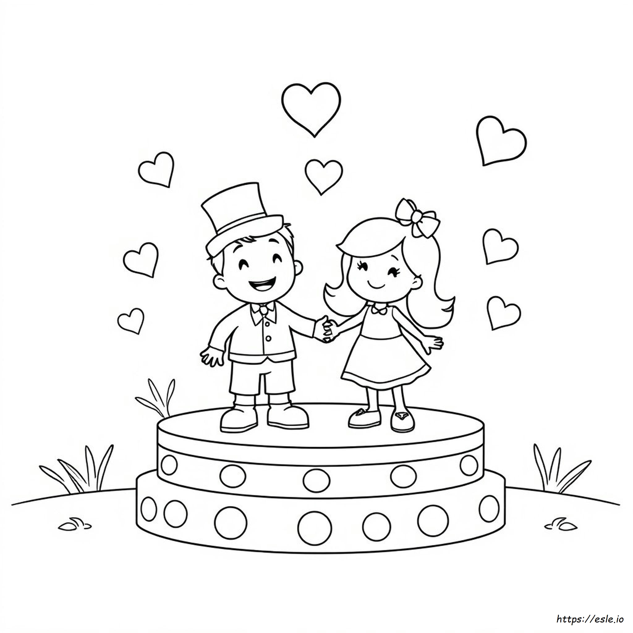 Pequeño Señor Y Señorita Para Colorear