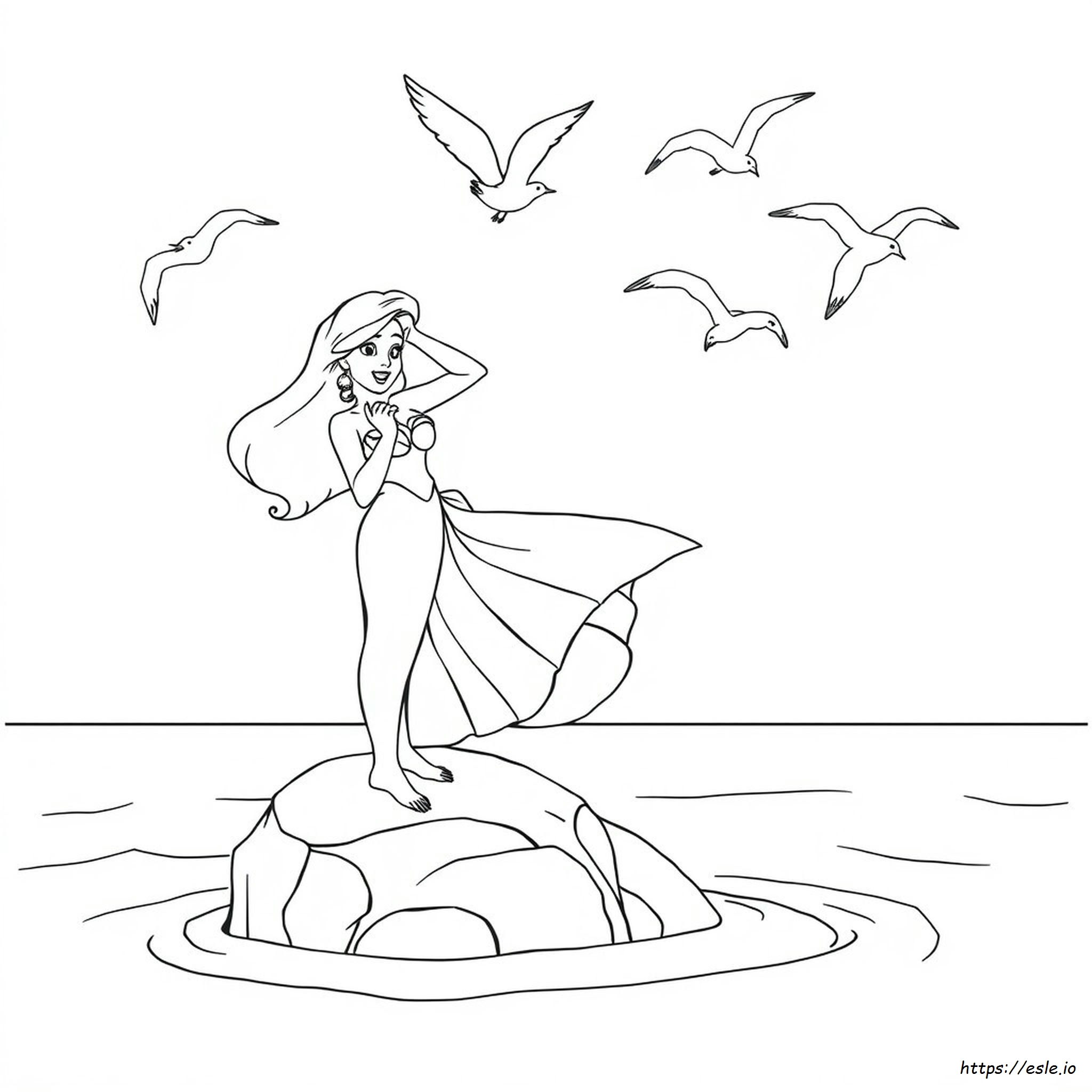 Ariel Printable Coloring Pages
