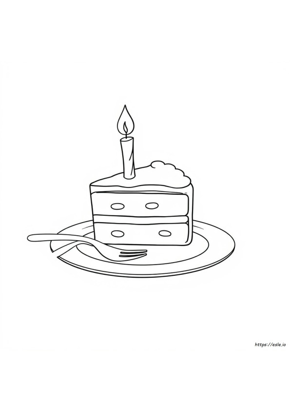 Gambar Mewarnai Potongan Kue