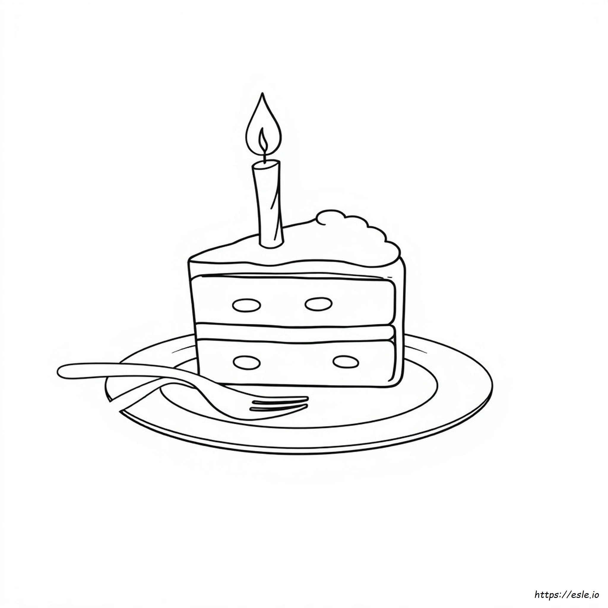 Stück Kuchen Ausmalbilder