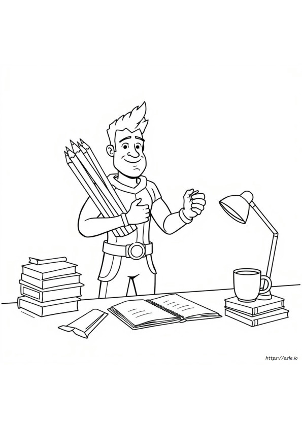 Pagina Da Colorare Titan Pencil Man