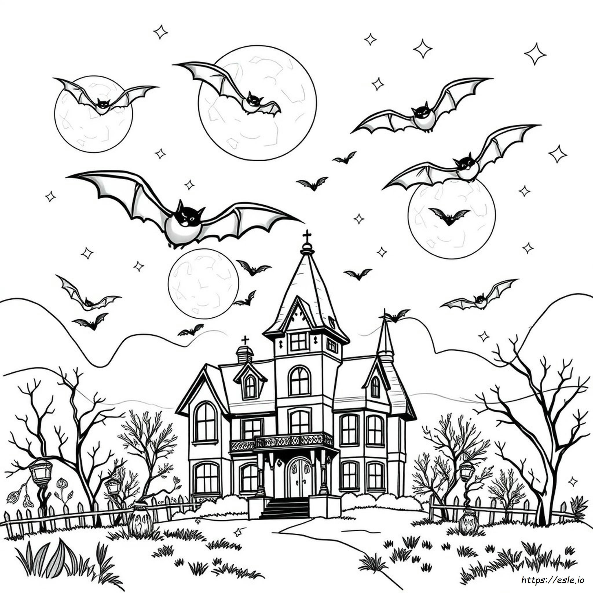 Dibujos Para Colorear De Murciélagos De Halloween