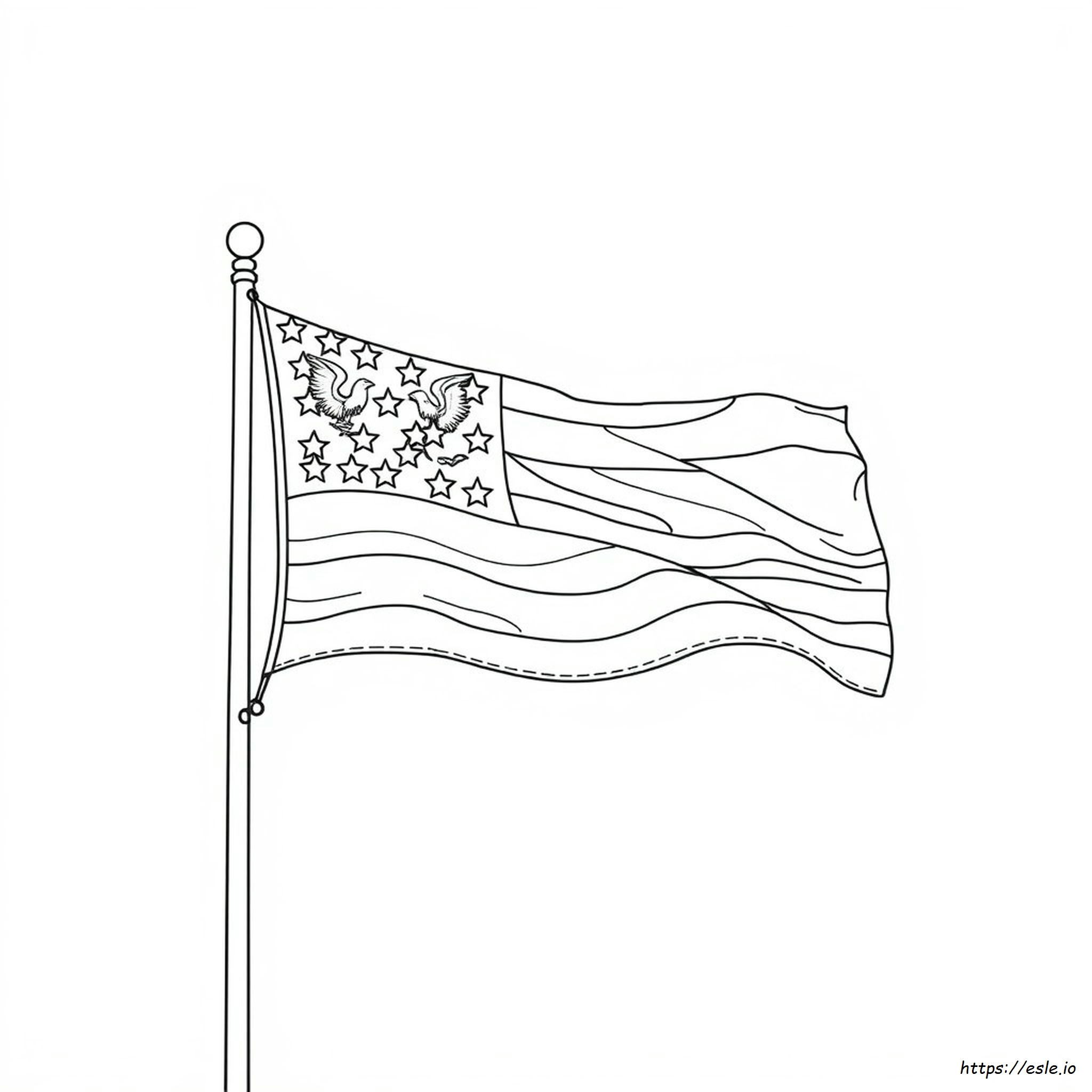 Bandera De Estados Unidos Para Colorear