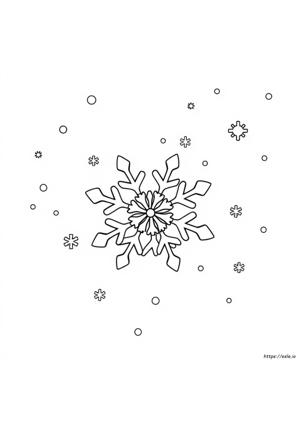Schneeflocke Ausmalbild