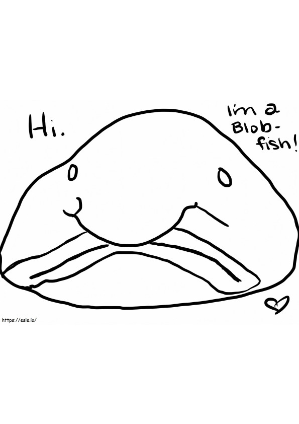 Blobfish imprimabil gratuit de colorat