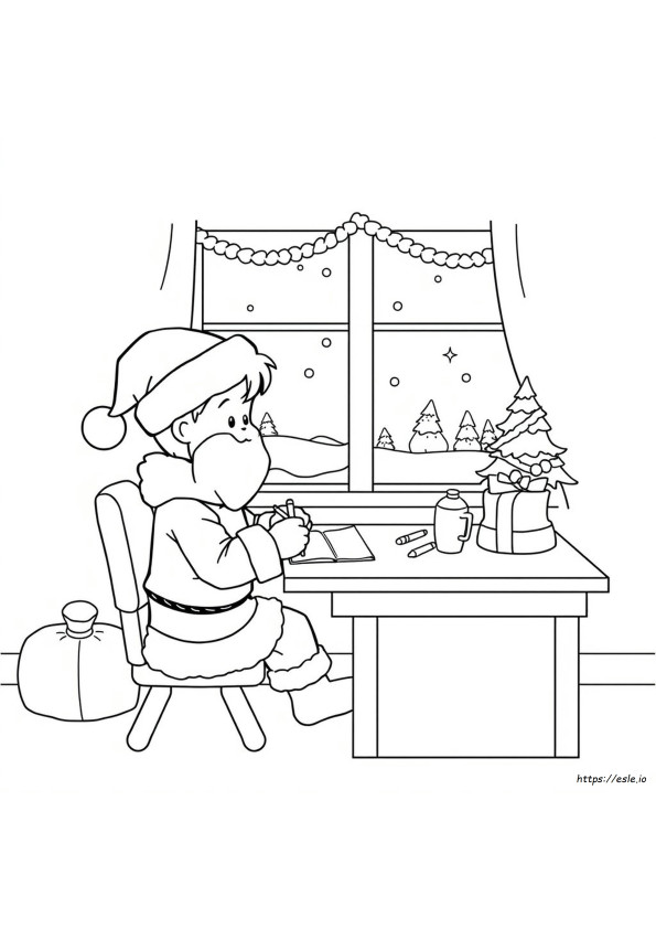 Lieve Kerstman Brief Kleurplaat