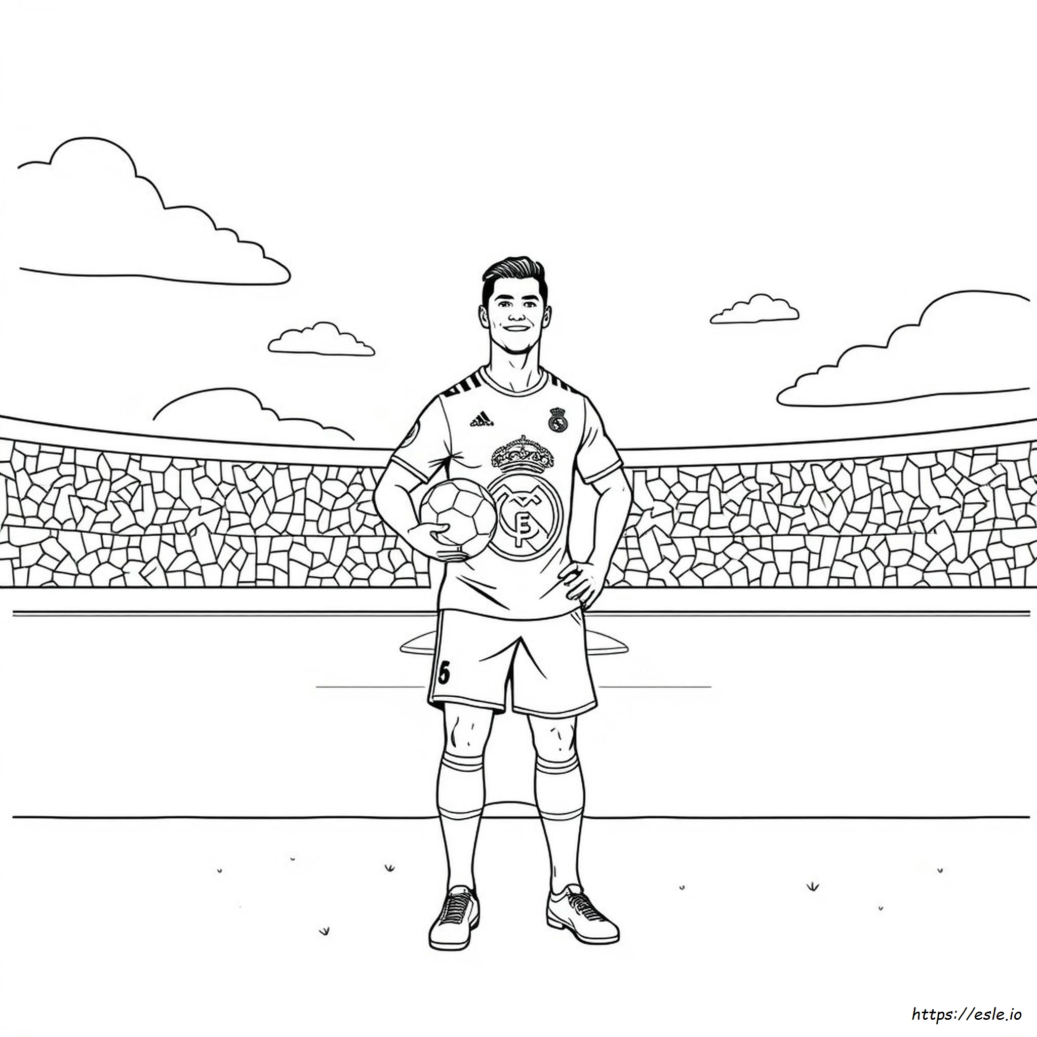 Ronaldo Colouring Pages Real Madrid