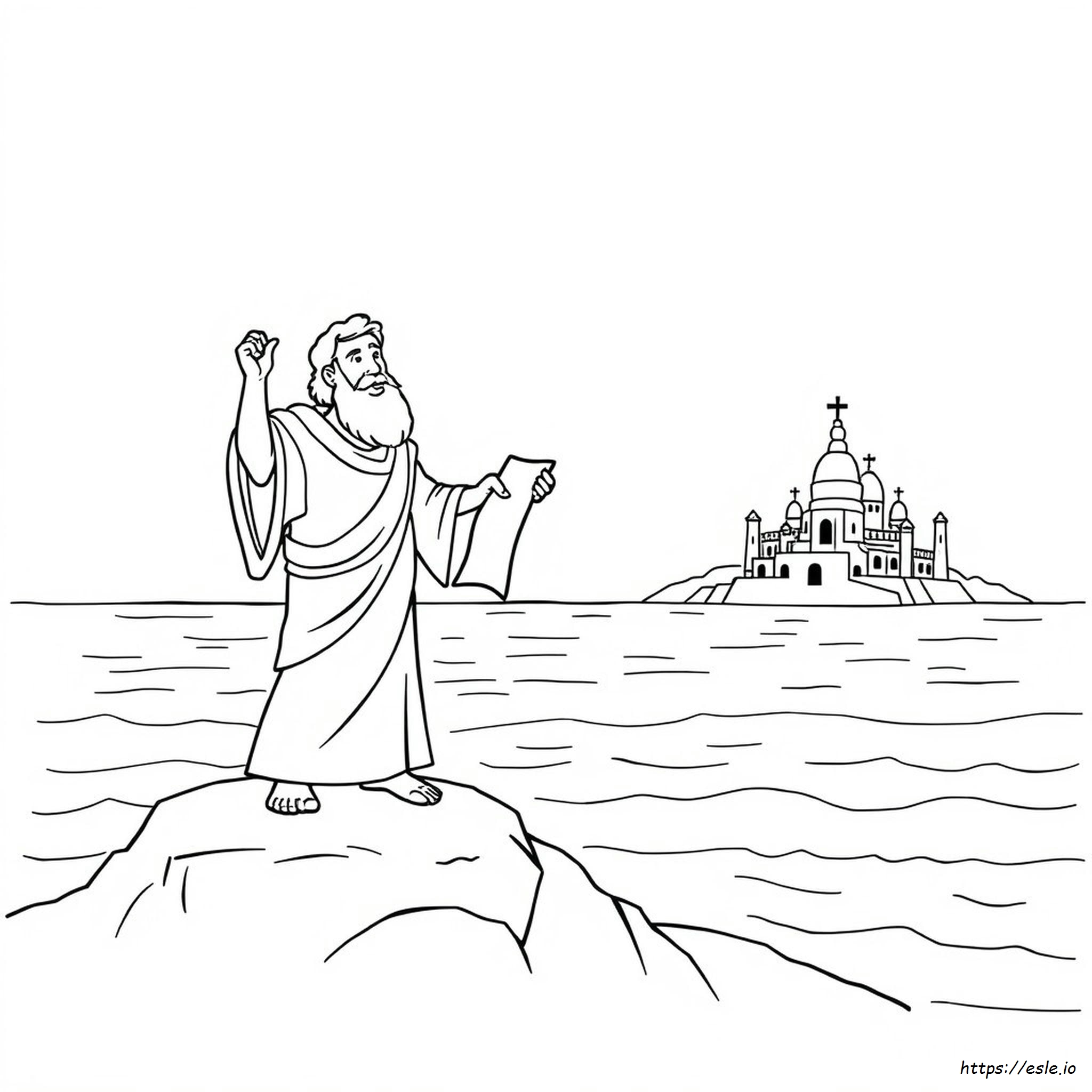 Jonah Preaching To Nineveh Coloring Page